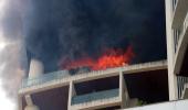 Massive fire at Mumbai highrise, guard falls to death