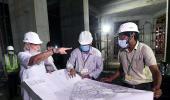 PHOTOS: PM inspects work on new Parliament building