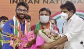 Kanhaiya Kumar joins Cong, Mevani extends support