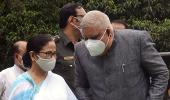 Mamata meets Bengal Guv Dhankhar at Raj Bhavan