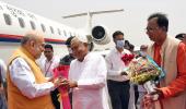 Now, Nitish Receives Shah At Airport