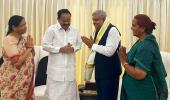 Dhankhar meets outgoing Vice President Naidu