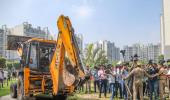 Bulldozer action on 'BJP leader' seen in viral video