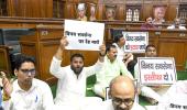 AAP, BJP hold overnight protests at Delhi assembly