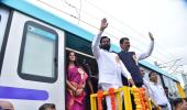 Shinde, Fadnavis launch trial of Mumbai Metro line-3