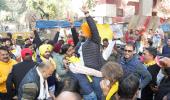 Celebrations begins as AAP surges ahead in MCD poll