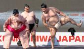 Japan's Sumo Wrestlers In India!