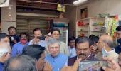 Vaishnaw takes a local train, has chai with vada pav