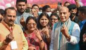 PIX: Rajnath, Mayawati vote in UP polls Phase 4