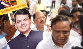 SEE: Fadnavis Missing As BJP Celebrates