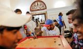 Playing Carrom In Sri Lankan PM's Home