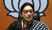 Cong raises heat against Irani as MPs protest in Parl