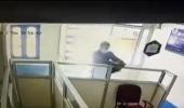 CCTV footage shows terrorist shoot at bank employee