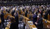 Zelenskyy addresses EU Parl, gets a standing ovation