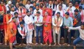 Eknath Shinde back in Guwahati, 5 months after revolt