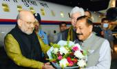 Amit Shah reaches Jammu on 3-day J-K visit