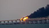 Huge explosion on key bridge linking Crimea to Russia