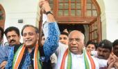 Kharge elected Cong chief, Tharoor loses massively