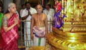 Is FM Praying For Economy In Tirupati?