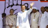 PM spreading fear, hatred: Rahul at mega Cong rally