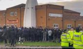 Muslim protest outside UK temple turns violent, 1 held