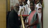 Akhilesh receives Padma Vibhushan on father's behalf