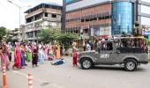 Protestors Block Army Jeep In Imphal