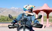 Rahul rides bike to Pangong Lake, to stay overnight