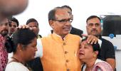 Emotions run high as tearful women hug Chouhan