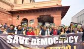 Save Democracy: INDIA protests against MPs' suspension