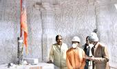 Yogi Inspects Ram Temple Construction