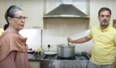 What Rahul, Sonia are doing in the kitchen?