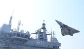 Light combat jets land on INS Vikrant for 1st time