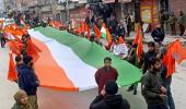 When 100ft Tricolor Covered Srinagar St