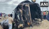 How Maharashtra bus caught fire killing 25