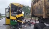 3 killed as bus on way to Modi's rally hits truck