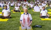 SEE: Modi does yoga at UN headquarters