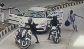 On camera, men rob car at gunpoint inside Delhi tunnel