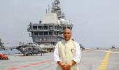 Onboard INS Vikrant, Rajnath talks of Chinese threat