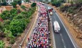 SEE: Thousands of farmers march towards Mumbai