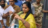 Kavitha visits ED office with bags full of phones