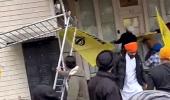 Khalistani protestors tried to set fire to consulate