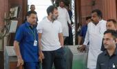 Rahul visits Parl for 1st time after disqualification