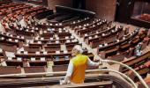 Modi makes surprise visit to new parliament building