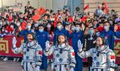 Chinese Astronauts Leave For Space