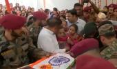 'Photo-op' with martyr's mom: UP leaders draw flak