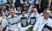 Abhishek Banerjee leads TMC protest at Rajghat