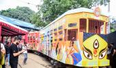 Kolkata Tram Gets Puja Makeover!