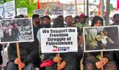 Opposition leaders visit Palestinian embassy in Delhi