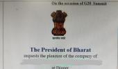 G20 invite from 'President of Bharat' triggers uproar